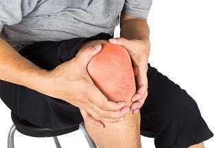 Person with knee pain